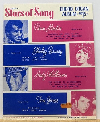 Albert's Chord Organ Album Number 15 Stars Of Song Music In Good Condition