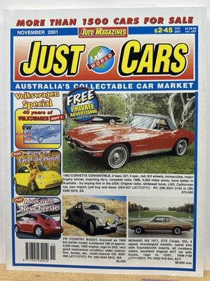 Just World Cars November 2001 Issue 69 Magazine In Good Condition