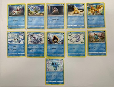 11 X Pokemon Water Trading Cards Collection Random Years & Series GC 8778-57