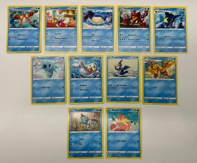 11 X Pokemon Water Trading Cards Collection Random Years & Series GC 8778-64