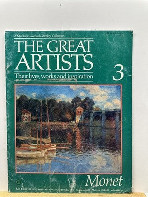 The Great Artists No.3 Monet Magazine In OK Condition