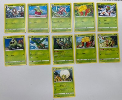 11 X Pokemon Grass Trading Cards Collection Random Years & Series GC 8778-22
