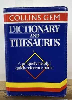 Collins Gem : Dictionary And Thesaurus Book In OK Condition