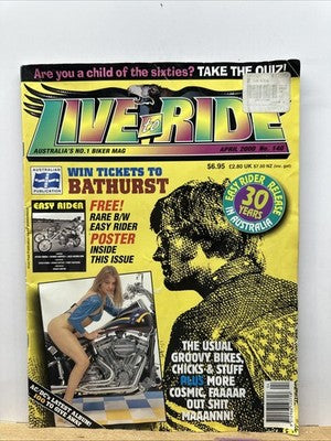 Live To Ride April 2000 No.140 Magazine In OK Condition
