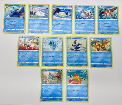 11 X Pokemon Water Trading Cards Collection Random Years & Series GC 8778-63