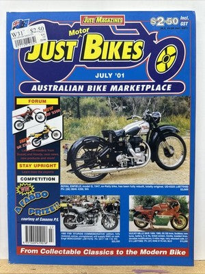 Just World Bikes July 2001 Magazine In Good Condition