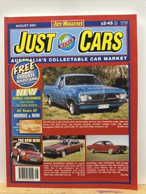 Just World Cars August 2001 Issue 66 Magazine In Good Condition