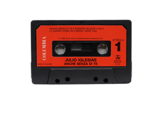 Julio Iglesias Anche Senza Di Te Cassette Tape Columbia