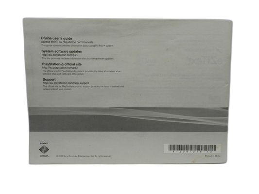 PlayStation 3 Cech 2502b / Cech 2503b Instruction Manual Sony Game