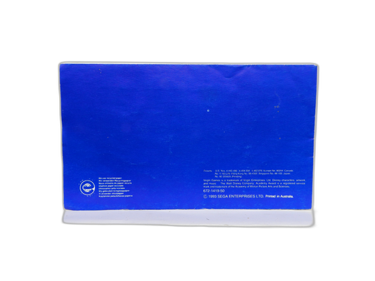 Disney's Aladdin Sega Game Gear Instruction Manual