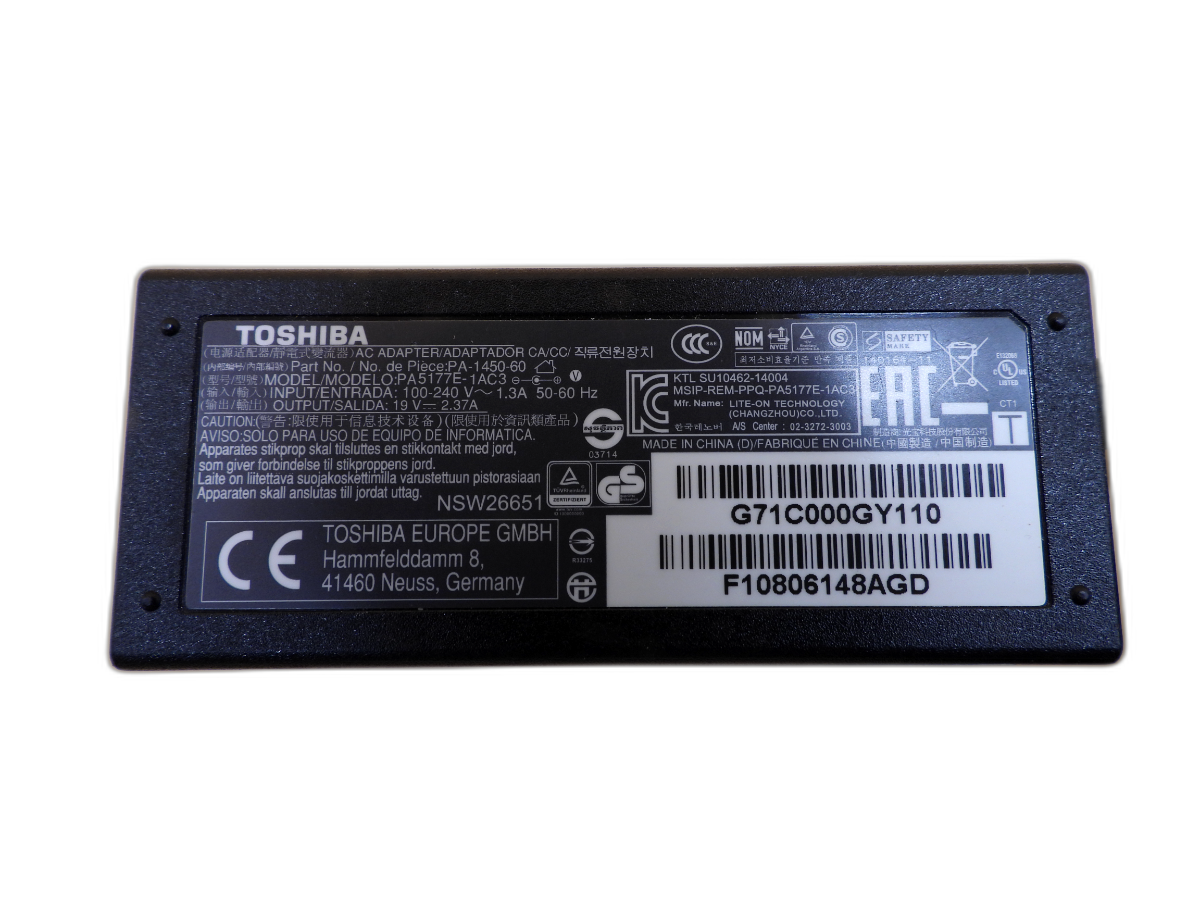 Toshiba 19v Laptop Ac Adapter Pa5177e 1ac3