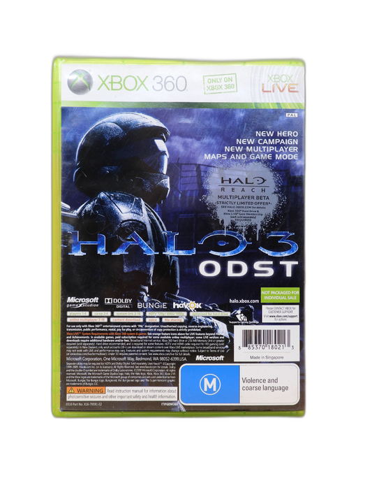 Forza Motorsport 3 and Halo 3 Odst Double Pack Xbox 360 Microsoft Game