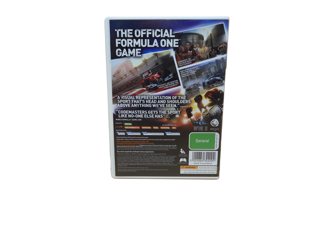 F1 2010 Formula 1 Racing Game Pc Dvd Codemasters
