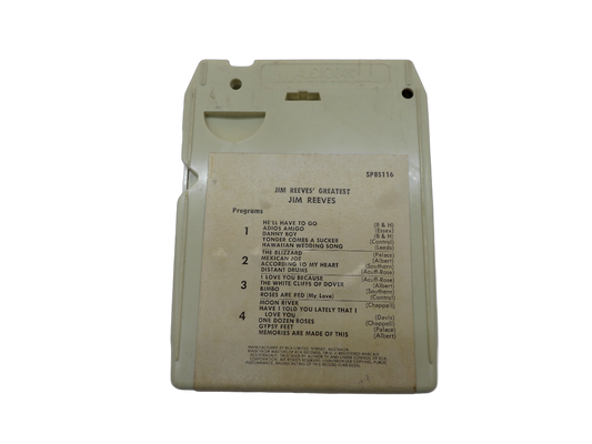 Jim Reeves Greatest Hits 8 Track Tape Rca Victor
