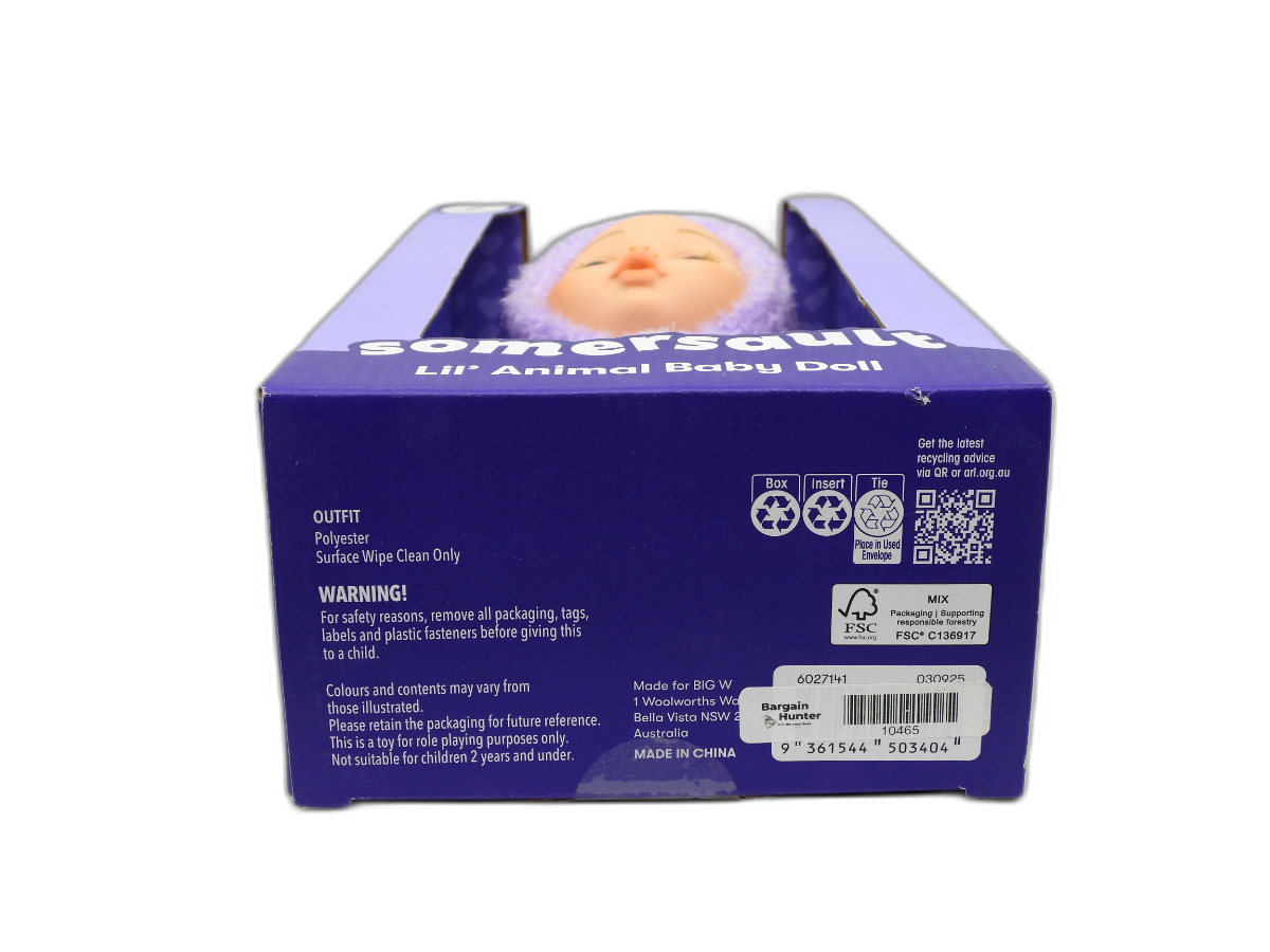 Somersault Lil' Animal Baby Doll Plush Toy