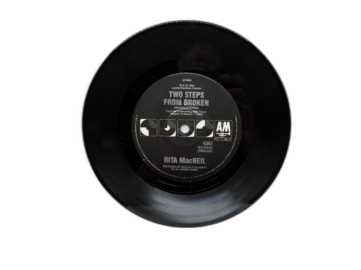 Rita Macneil 7 Inch Vinyl 45 Rpm Man / Two Steps From Broken A&m Records