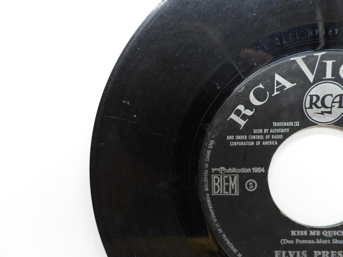 Elvis Presley Suspicion / Kiss Me Quick 45 Rpm Vinyl Record Rca Victor