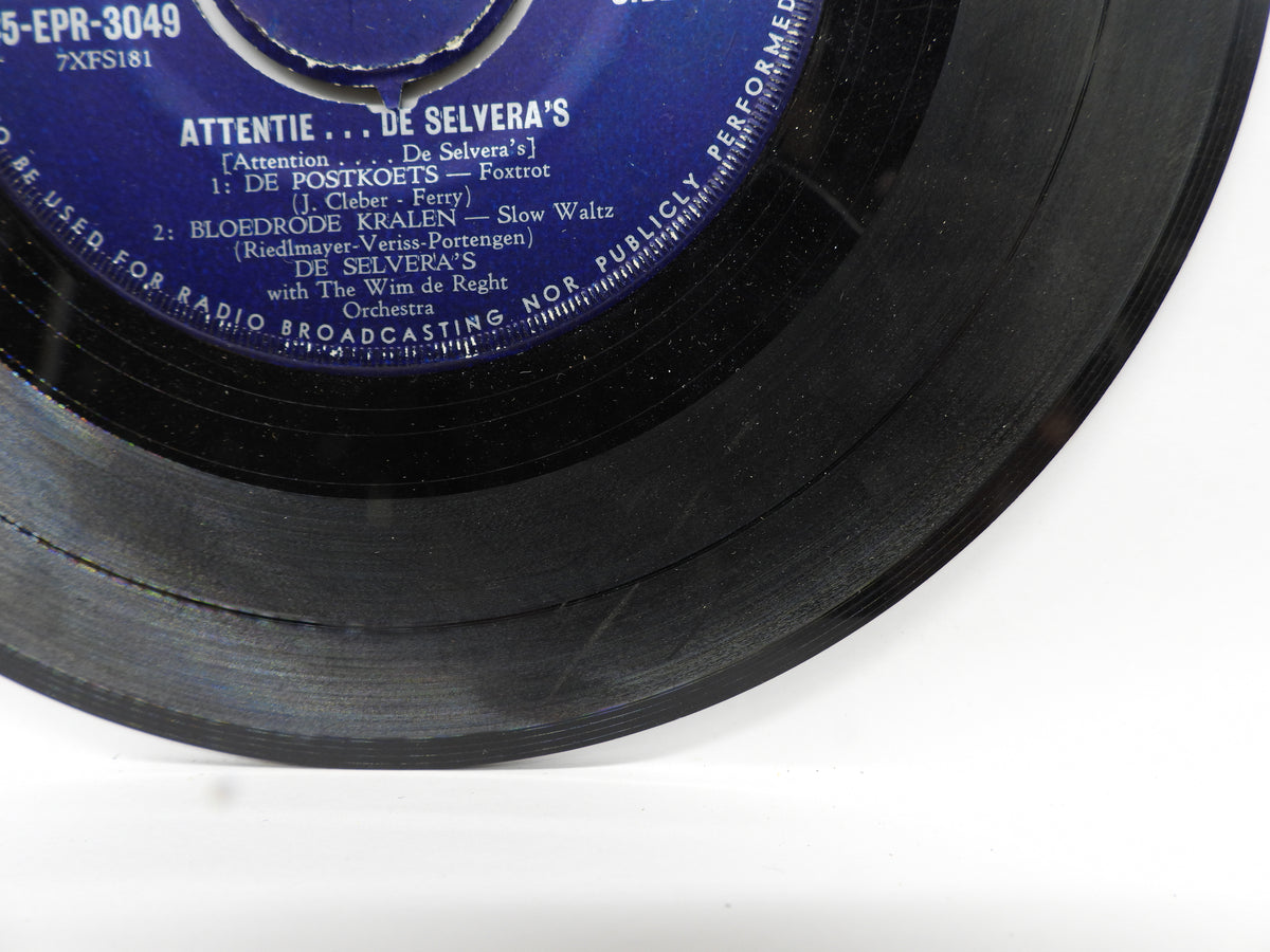 Attentie... De Selvera's Vinyl Record 45 Rpm Carinia