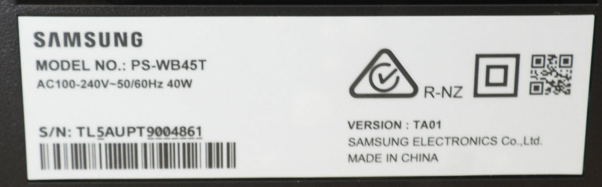 Samsung Ps Wb45t Wireless Subwoofer Speaker Black