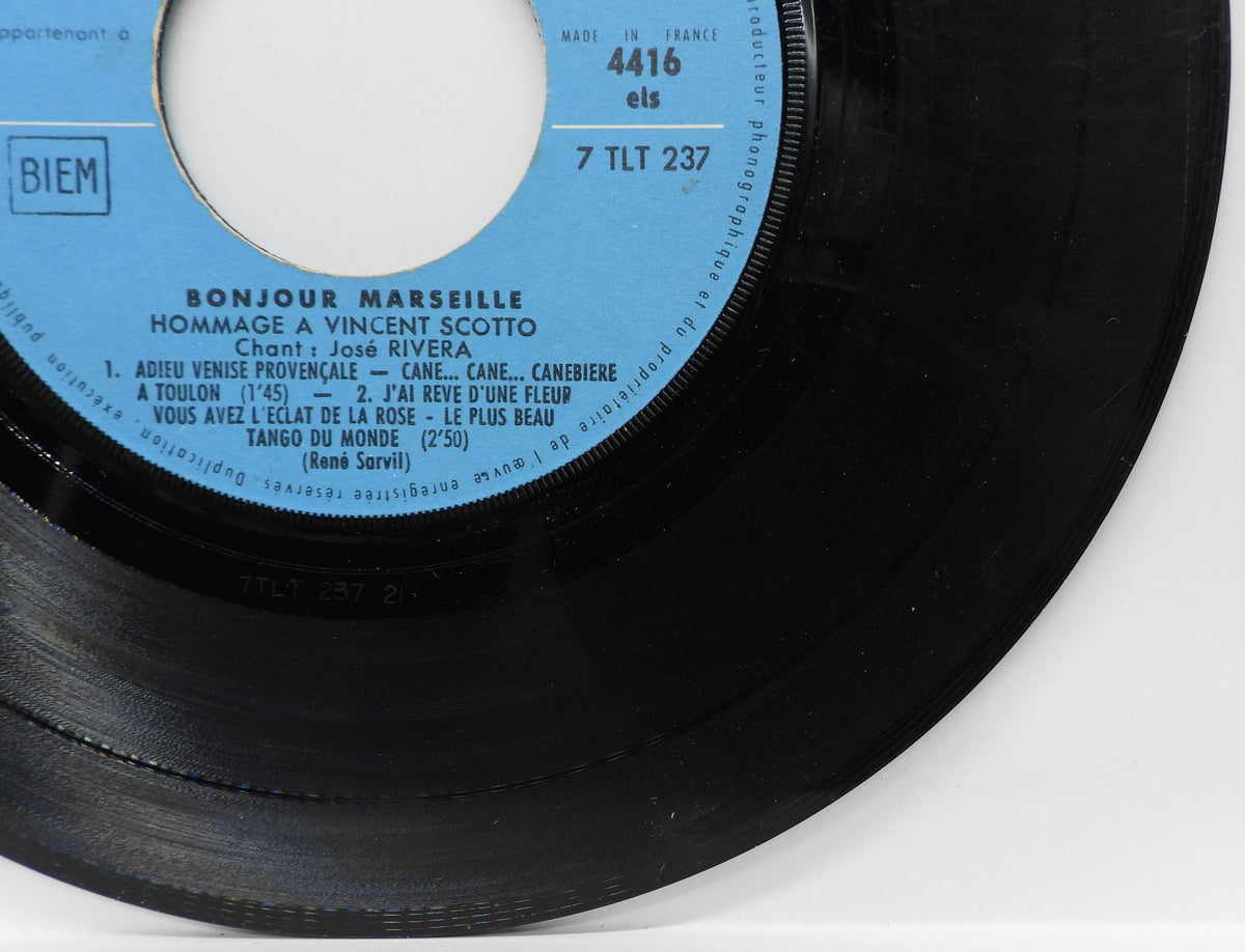 Bonjour Marseille Hommage a Vincent Scotto Vinyl Record 45 Rpm Trianon