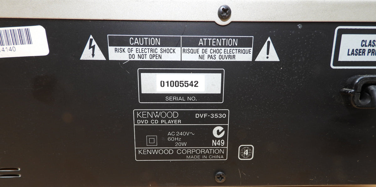 Kenwood Dvf 3530 Dvd Cd Player