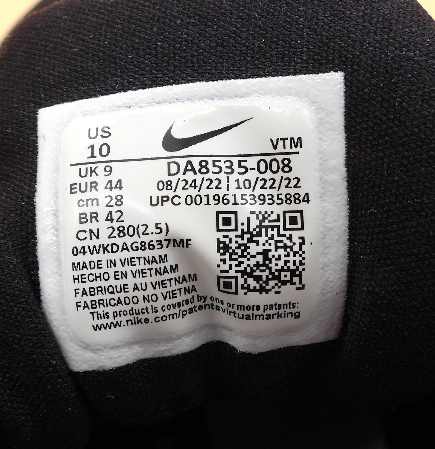 Nike Zoom Structure 24 Men's Black Running Shoes Us 10.5