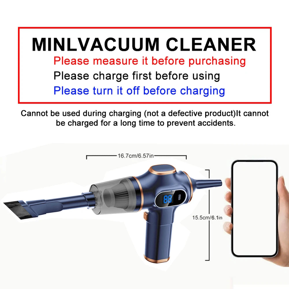 2 in 1 Air Blower & Vacuum Cleaner Cordless Duster Blower Mini Compressed Air Duster Keyboard Computer Cleaning For audi a4 b8