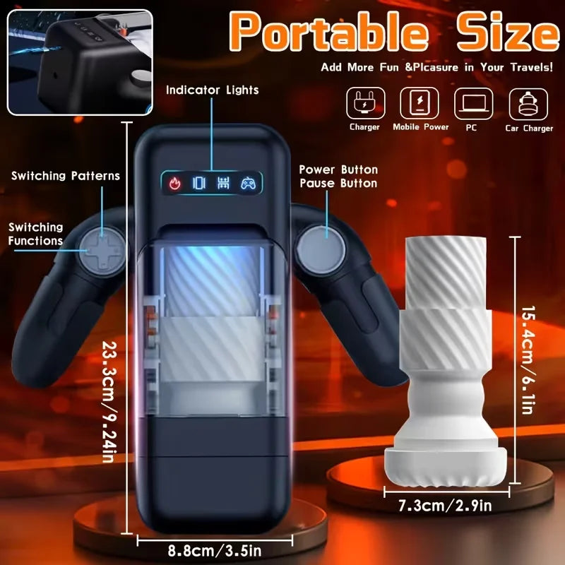 Automatic Thrusting Male Masturbator Cup hande Blowjob Pocket Pussy Strong Stroker Real Pocket Pussy Adult Sex Toys for Men