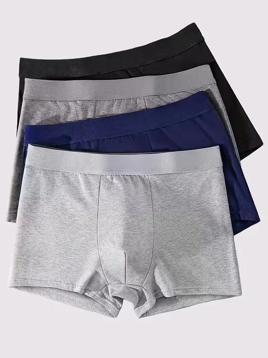 Men's Black Boxer Briefs Random 6-Pack | Ultra Soft Cotton Stretch | Breathable Comfort Underwear for Daily Wear