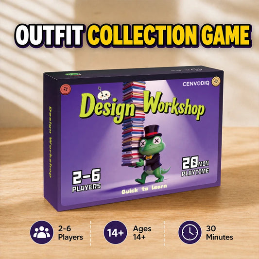 Design Workshop Fashion Strategy Card Game for 2-6 Players, Clothing Sets, Accessories, Color Bonuses, Quick Game, Ages 14+