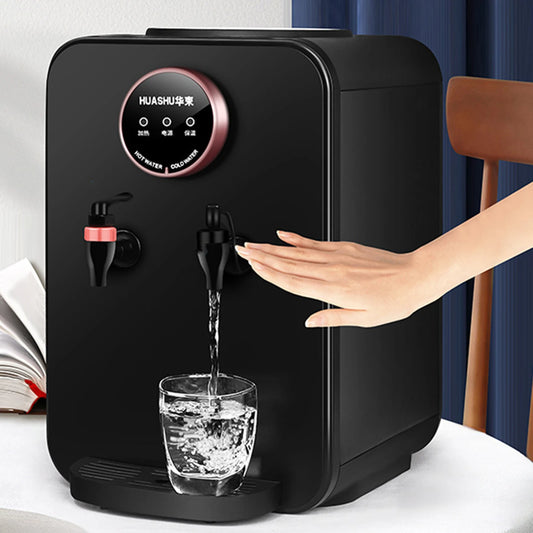 2 in 1 Counter Top Water Dispenser Easy to Use Portable Compact Top Loading Water Cooler Dispenser for Tent RV Dorm Small Place