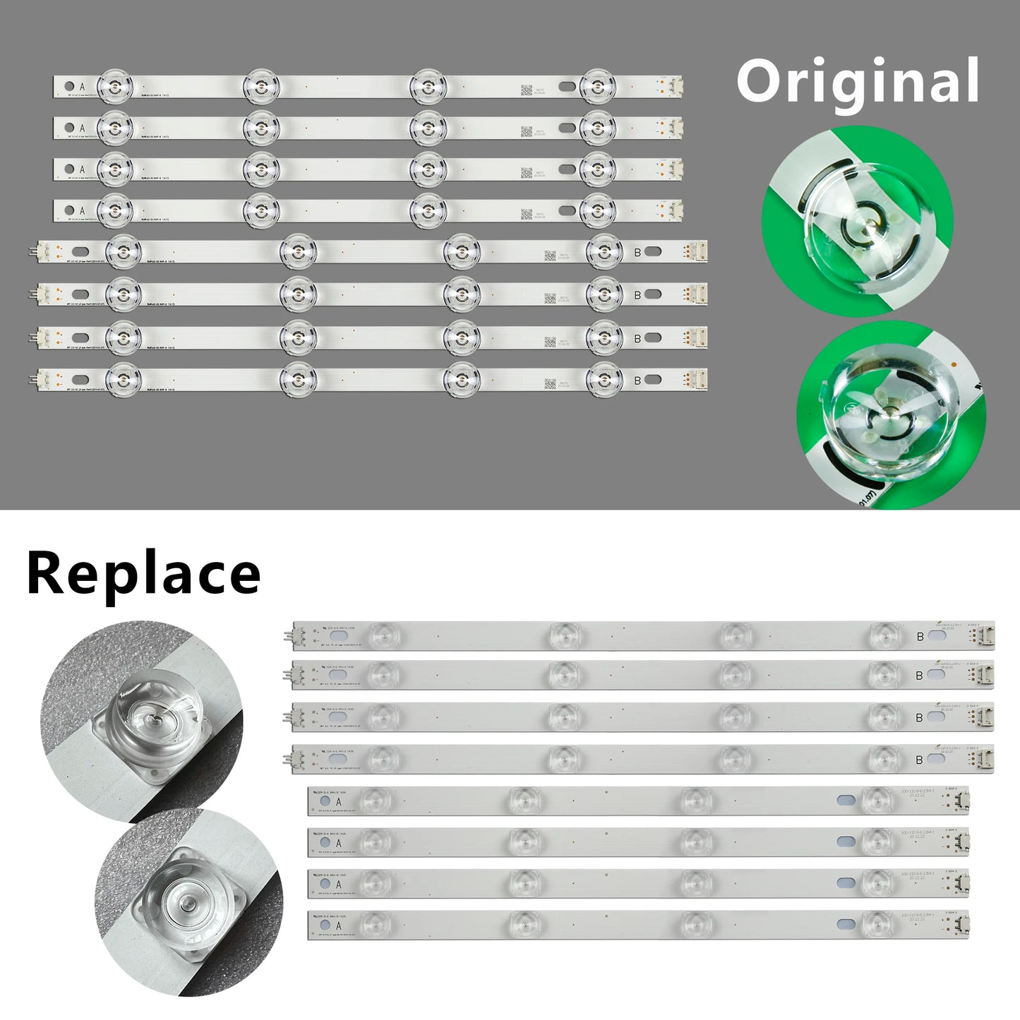 TV LED Strips Backlight Bars For 42LF5500 42LF550V 42LF551C 42LF550V-ZA 42LF551C-ZA LC420DUE MG FG A3 M4 A1 A2 A4 A6 M1 M2 M3