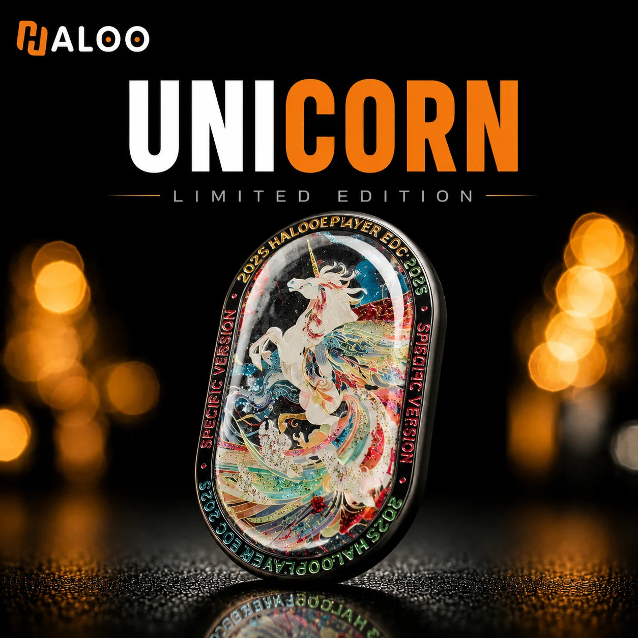 HALOOPLAYER Original Official EDC Fidget Spinner Slider Toys Custom DIY EDC Sea Shark Metal Stainless Steel Anti Stress Relief