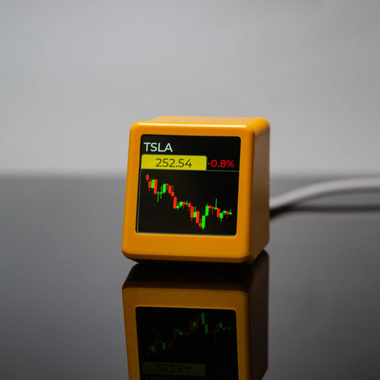 GeekMagic PRO BitCoin Cryptocurrency,Stocks,Futures,Currency Exchange Rate,Price Tracker Ticker,Time Clock Weather Display