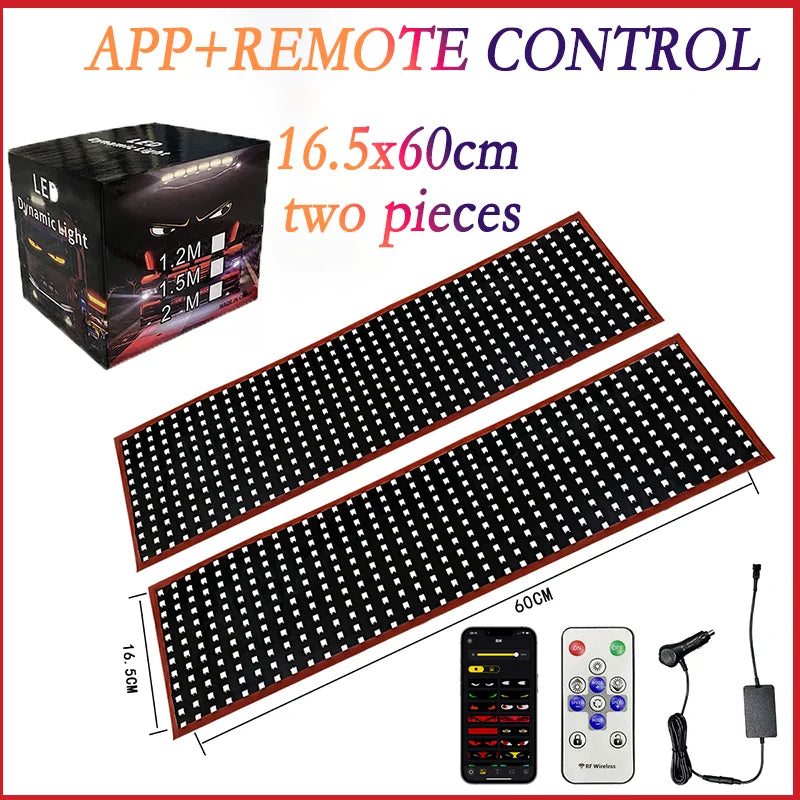 DIY Custom Text Pattern LED Eyes for Truck Programmable Display Devil Eye Car Scrolling Advertising LED Sign with App Control