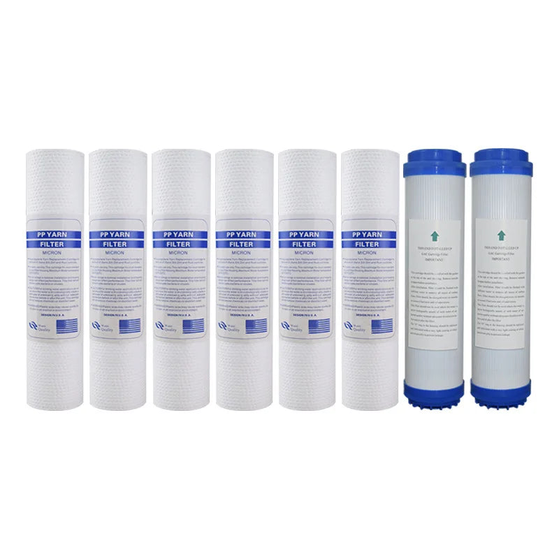 1 Set CTO,PP,UDF,T33,Water Filter Cartridge,10Inch Reverse Osmosis Filter System Replacement Water Filter