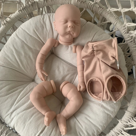NPK 19inch Reborn Doll Kit Willa Fresh color Soft Touch Unfinished Reborn Supply Doll Parts
