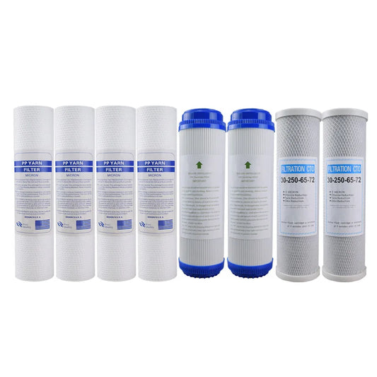 1 Set CTO,PP,UDF,T33,Water Filter Cartridge,10Inch Reverse Osmosis Filter System Replacement Water Filter
