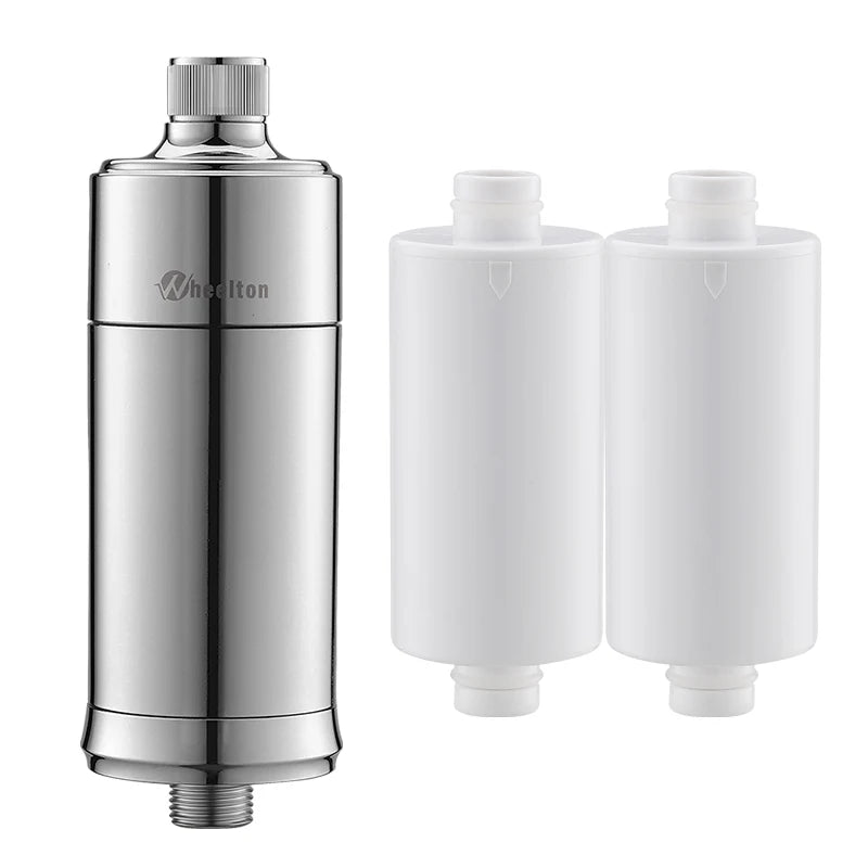 Wheelton Household Shower Water Filter - Filter Water Reduces Chlorine Heavy Metal Sediment Improves Dry Itchy Skin & Hairloss