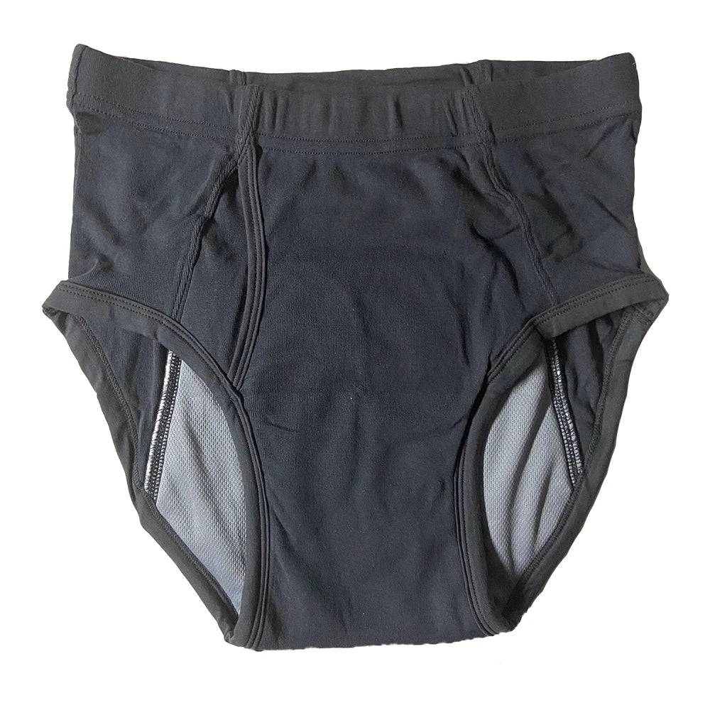 Men's Washable Incontinence Shorts Open Underwear Adults Patient Reusable Breathable Pant Diapers for Adults Prostate 500ml