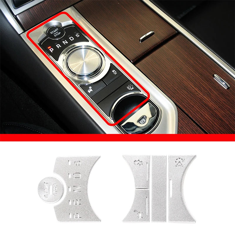 For Jaguar XF 2012-2015 Aluminum Alloy Car Central Control Gear Shift Panel Buttons Covers Stickers Trim Interior Accessories