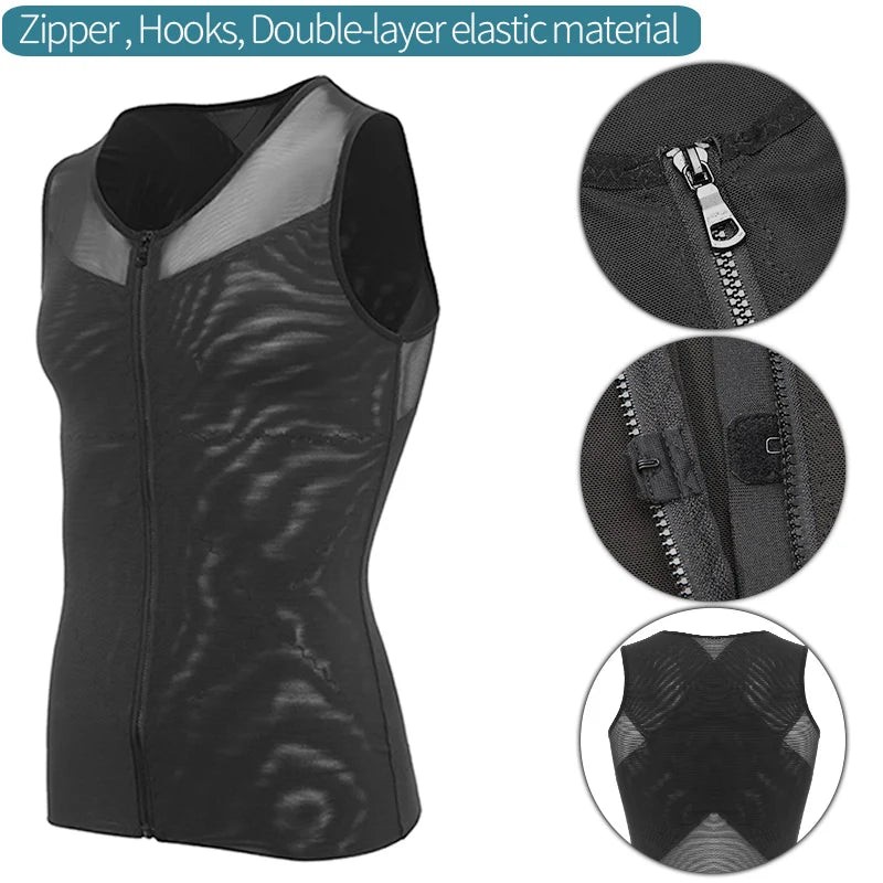Men Slimming Body Shaper Belly Control Waist Trainer Man Shapewear Modeling Underwear Shapers Corrective Posture Vest Corset