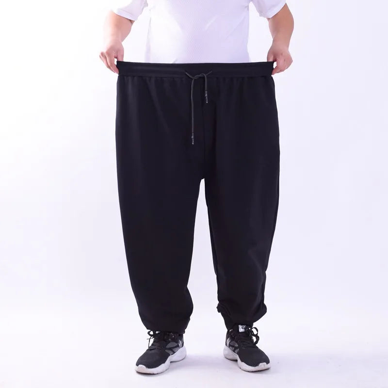 Solid Baggy men pants Super Loose Elastic Harem Pants Cotton Sweatpants Casual Trousers Large Big Plus Size 10XL
