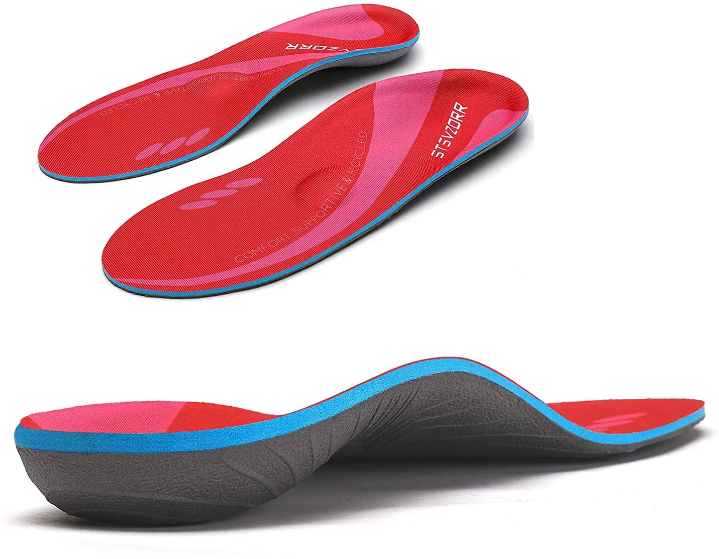 Orthotic Insoles for Plantar Fasciitis Relief-Arch Support, Flat Feet Pain Relief, Shock Absorption, All-Day Comfort Women Men