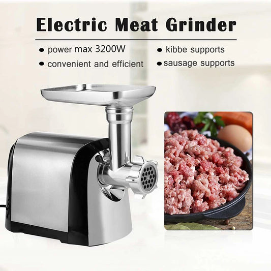 Heavy Duty 3200W Electric Meat Grinder Multifunctional Automatic Stainless Steel Meat Mincer Sausage Stuffer Home Food Processor