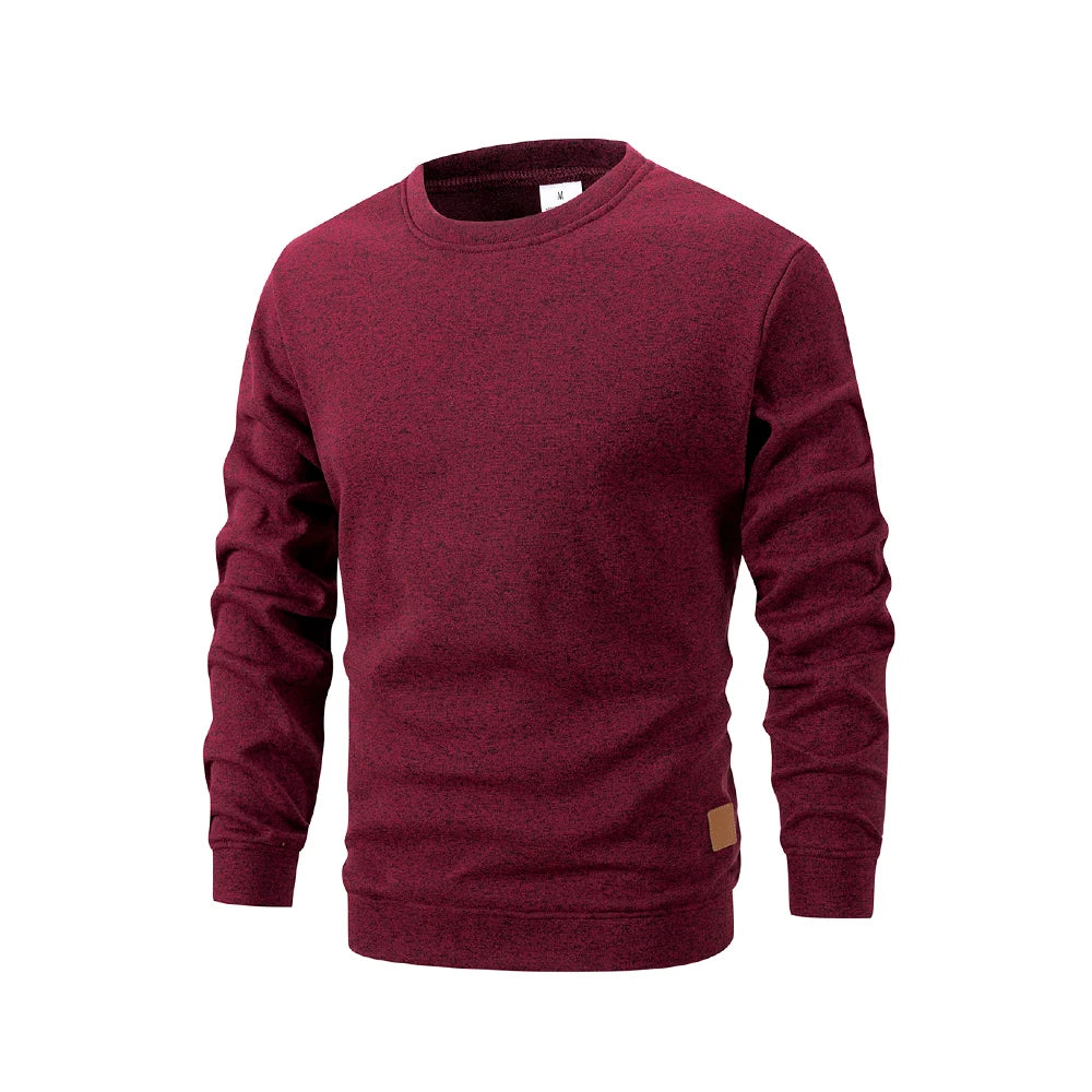 Men's Long Sleeve Sweaters Crew Neck Basic Pullover Shirts Autumn Warm Streetwear Outdoor Jogger Casual Loose Sweatshirt Hoody