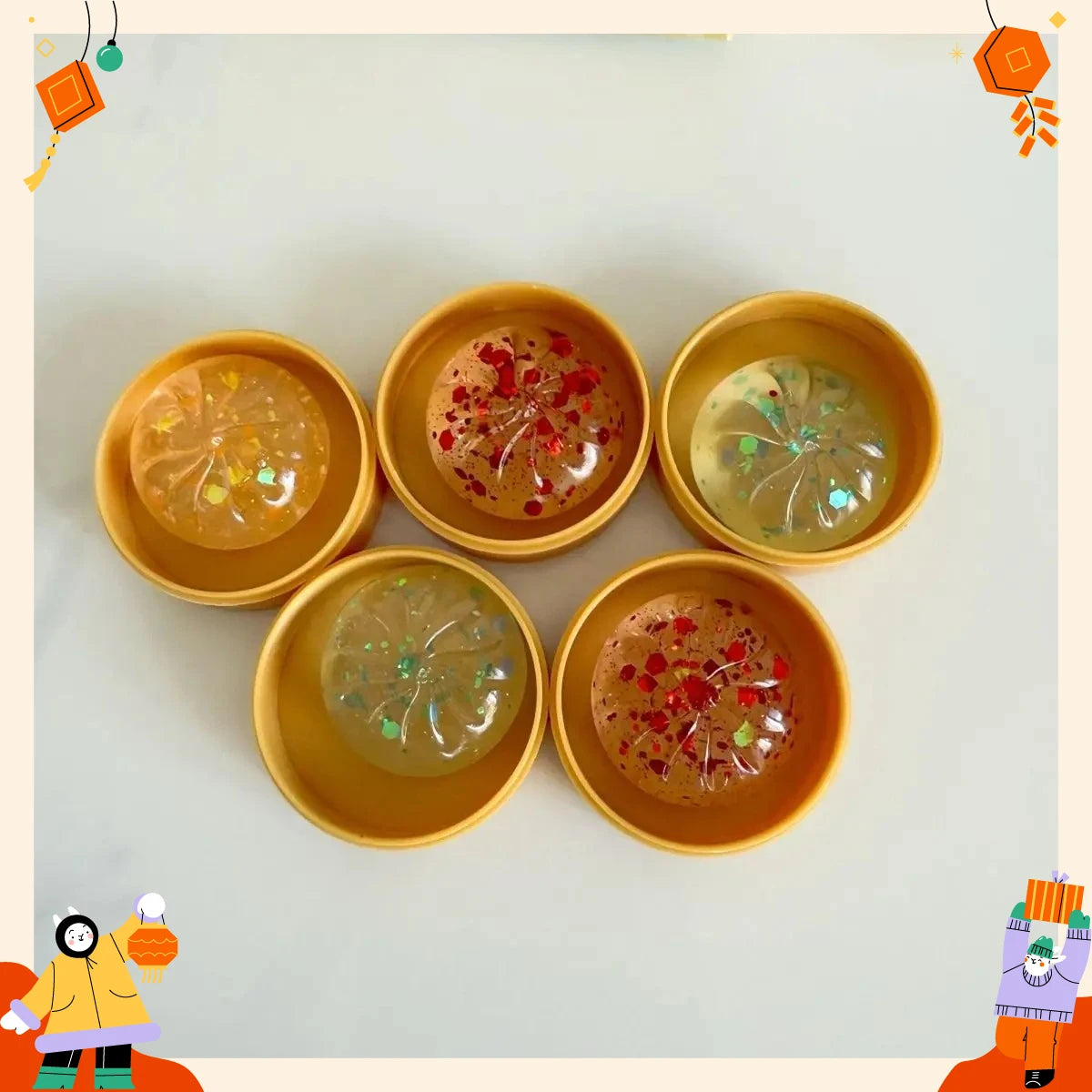Surprise gift Crystal bun card cute mini soup dumpling shaped stress-relief squeeze toy, venting office prank toy, slow rebound