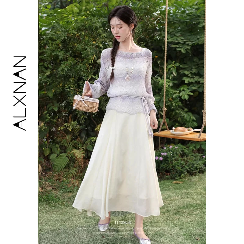 ALXNAN Women's Summer Sundress 2026 Trend Elegant Holiday Beach Casual Sleeveless Dress Elegant Fashion Female Dresses DYL662065