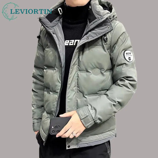 Men's Down Jacket Winter New Thickened Warm And Cold Proof Outwear Top Casual White Duck Down Hoodie Coats For Men