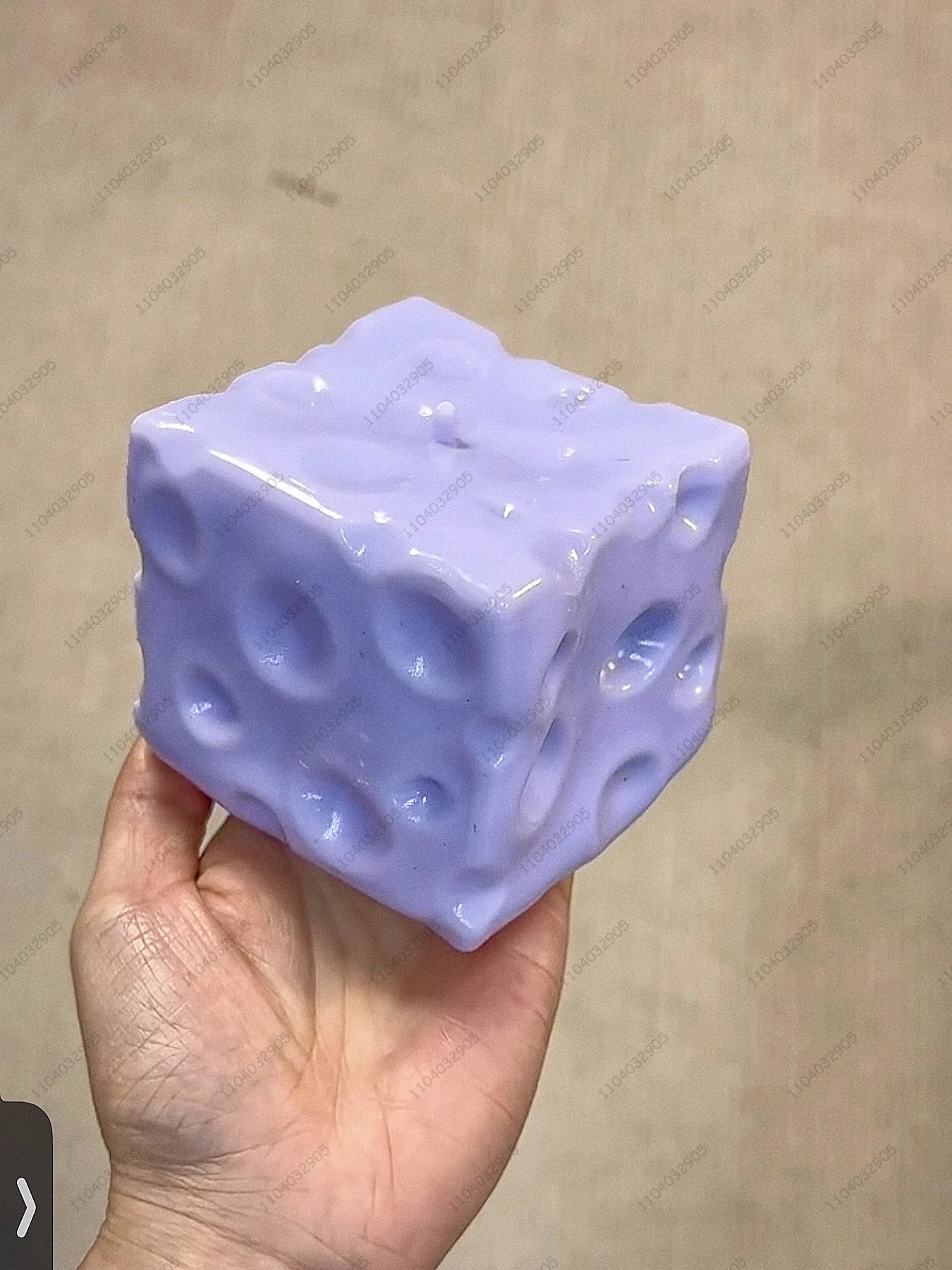 Jumbo Cheese Cube Stress Ball Big Cheese Shapeable Squeeze Ball Non-Bounce Fidget Toy ASMR Sensory Anti-Stress Christmas Gift